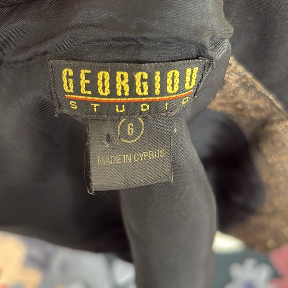 Vintage Georgiou Studio gold & black Vest size 6 - Picture 7 of 7